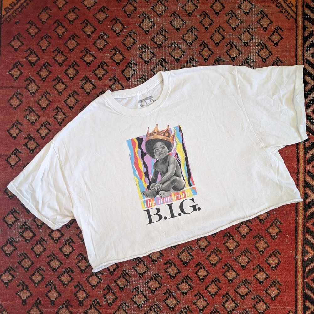 XL Cropped Notorious BIG Merch T-shirt